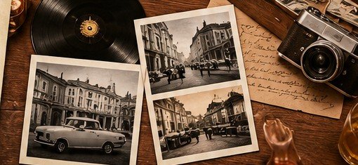 Alte Fotografien und Erinnerungsstücke